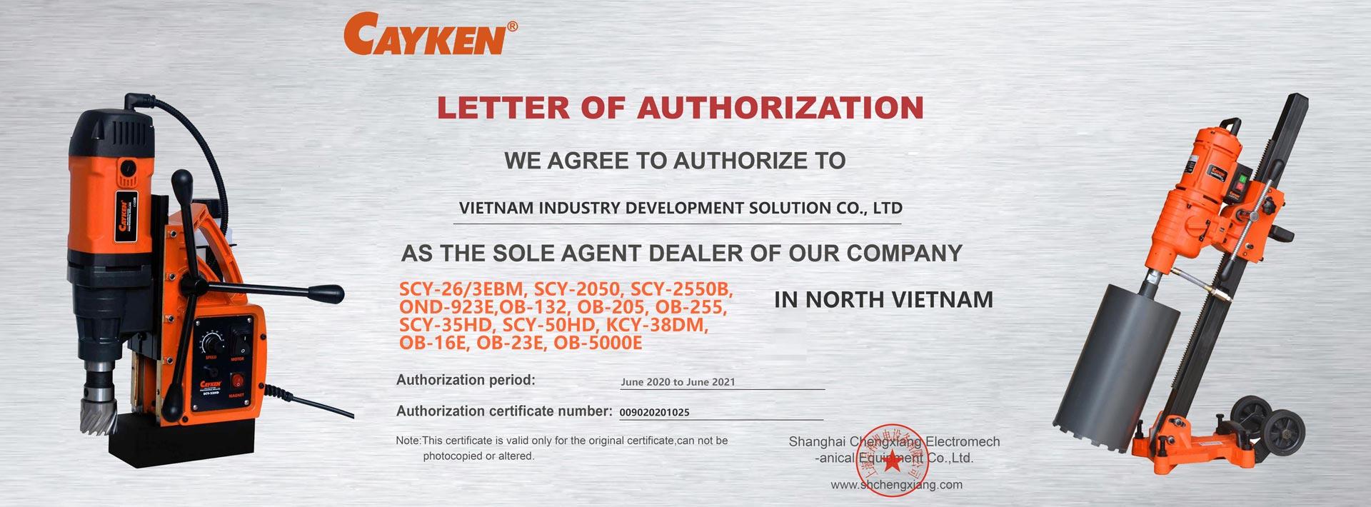 nhà phân phối độc quyền thương hiệu Cayken tại Việt Nam